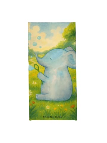 Mr. & Mrs. Panda Handtuch Elefant Seifenblasen Design ohne Spruch in Gelb Pastell