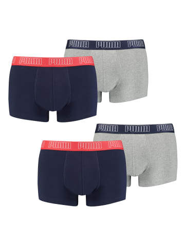 Puma Boxershorts PUMA BASIC TRUNK 4P in 006 - Blue / Grey Melange