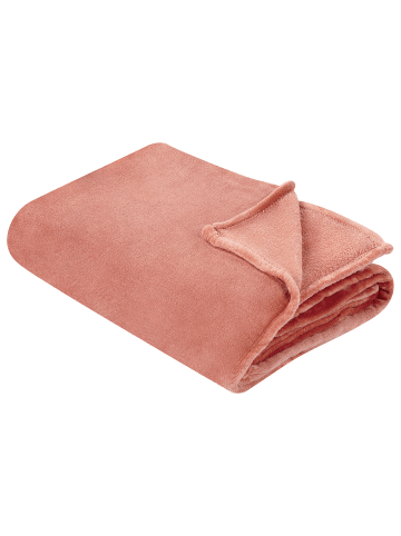 Beliani Kuscheldecke BAYBURT in Rot - (W) 150 x (H) 1 x (L) 200 cm