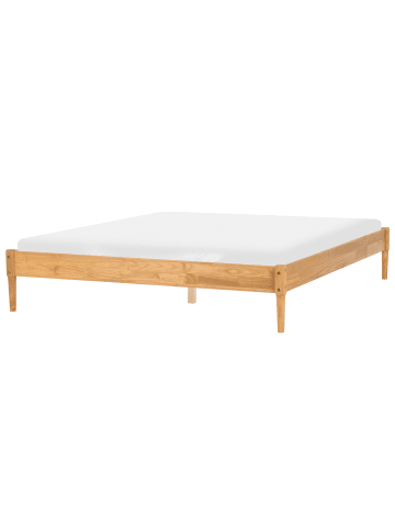 Beliani Doppelbett VEYRAC in Braun - (W) 188 x (H) 38 x (L) 211 cm