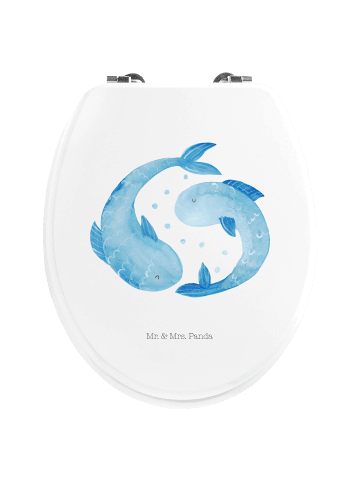 Mr. & Mrs. Panda Klodeckel Sternzeichen Fische ohne Spruch in Weiß