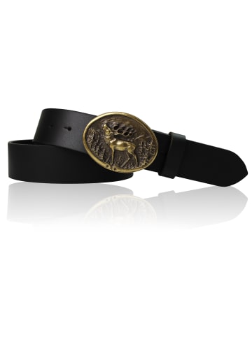 FRONHOFER Trachtengürtel Oval in Schwarz
