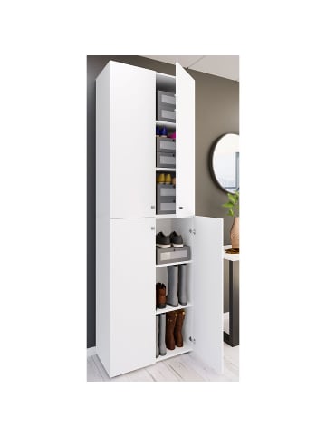 ebuy24 Schuhschrank Lona2XLDT weiß Weiß 70 x 39 cm