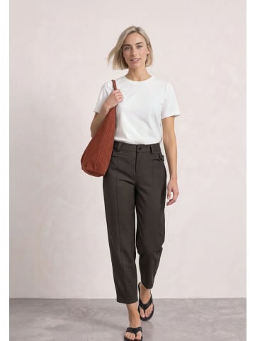 Street One High Waist Barrel Leg Hose im Casual Fit in Black Coffee