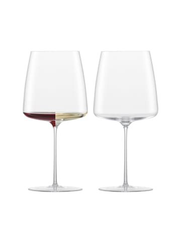 Zwiesel Glas 2er Set Rotweingläser samtig & üppig Simplify in 740 ml in transparent