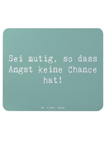 Mr. & Mrs. Panda Mousepad Spruch Angst überwinden mit Spruch in Meeresbrise