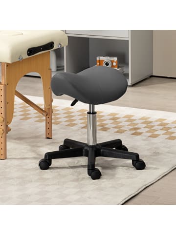 HOMCOM Rollhocker in Grau 48L x 47B x 59H cm