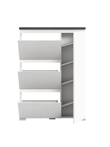 ebuy24 Schuhschrank Shoelove Weiß 95 x 18 cm