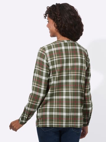 WITT WEIDEN Flanell-Bluse in oliv-rotbraun-kariert