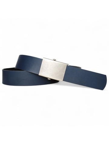 FRONHOFER Ledergürtel 4 cm stufenlos in Marine