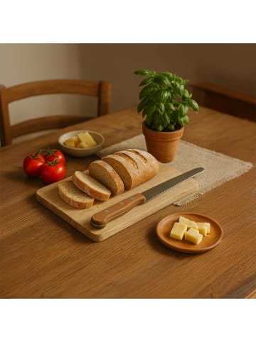 Secret de Gourmet ELEGANCIA Brotschneider, Edelstahl in Braun, (L) 33 cm