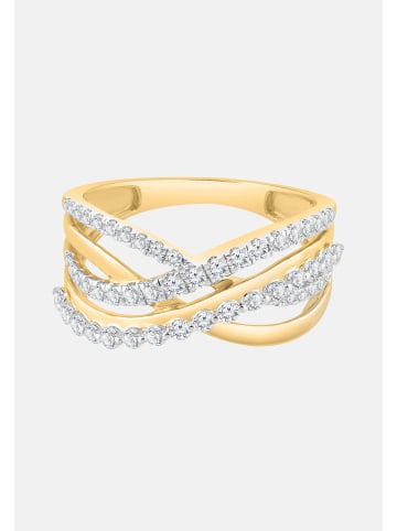 Diamant Exquis Ring aus 375 Gelbgold mit Diamant