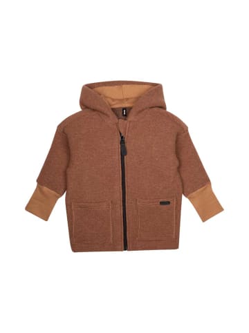 pure pure by BAUER Kapuzenjacke aus Wollwalk in haselnuss