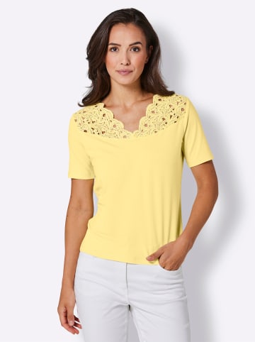 creation L Spitzenshirt in zitrone