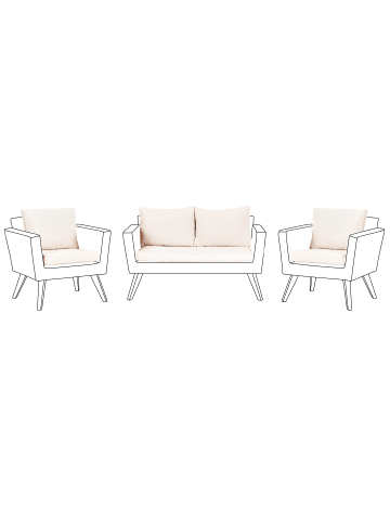 Beliani 7-tlg Kissenbezug VITTORIA in Weiß