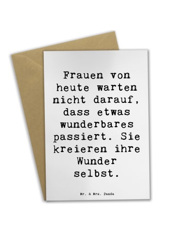 Mr. & Mrs. Panda Grußkarte Spruch Hoffnung schaffen mit Spruch in Weiß