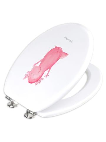 Mr. & Mrs. Panda klo deckel Axolotl Hurra ohne Spruch in Weiß