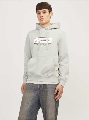 Jack & Jones Kapuzenpullover in Mineral Gray