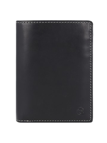 Esquire Dallas Geldbörse RFID Schutz Leder 10 cm in schwarz