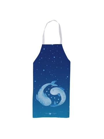 Mr. & Mrs. Panda Kochschürze Sternzeichen Fische ohne Spruch in Sternenhimmel Blau
