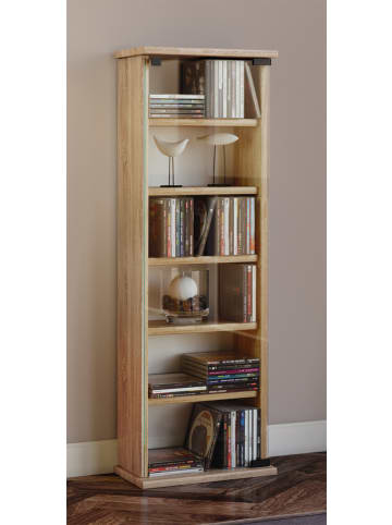 VCM  Holz CD DVD Stand Regal Schrank Vetro Glastür in Sonoma-Eiche