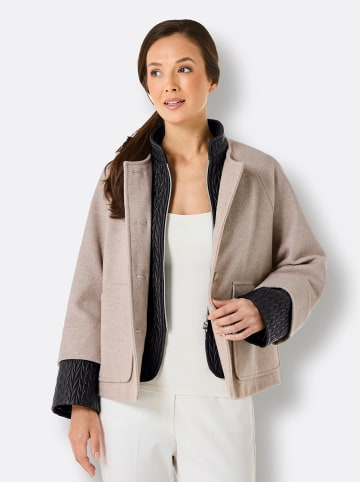 creation L Wolljacke in beige-schwarz