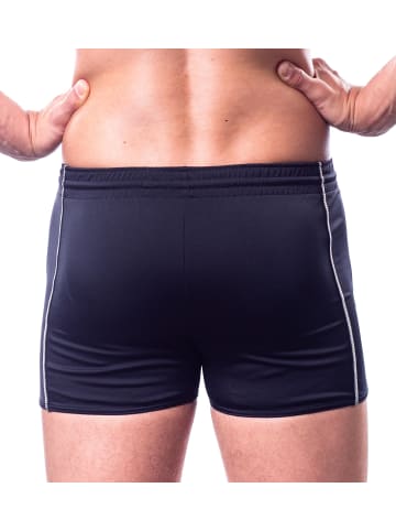 Aquarti Aquarti Herren Badehose mit Kordelzug Gummibund in schwarz/beige