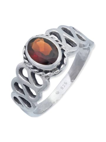 mantraroma 925er Silber - Ringe mit Granat facettiert