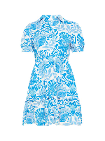 Usha Women Dress in blue white