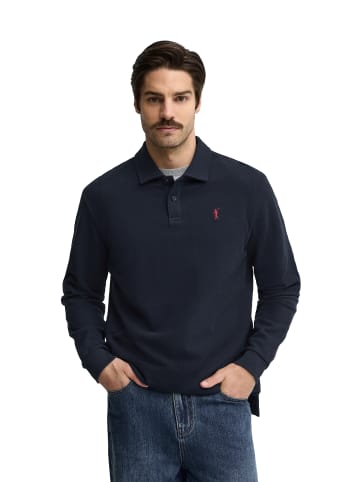 Polo Club Poloshirt MAN RIGBY GO PARKER POLO LS IO LONG SLEEVE LOOSE FIT in Navy Blau