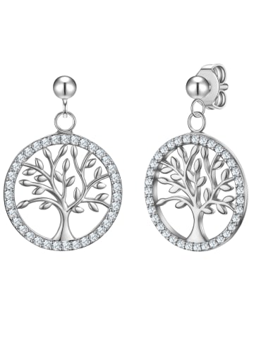 Rafaela Donata Ohrringe Lebensbaum aus Sterling Silber mit Zirkonia in silber