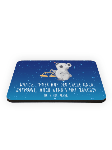 Mr. & Mrs. Panda Magnet Waagen Harmonie mit Spruch in Sternenhimmel Blau
