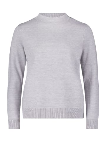 Betty Barclay Basic-Strickpullover mit Stehkragen in Grey Melange