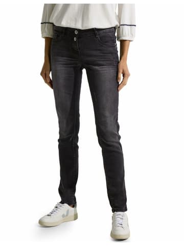 Cecil Slim Fit Jeans für Damen in schwarz
