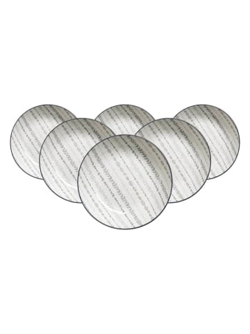 Ritzenhoff & Breker 6er Set Suppenteller Sendai Ranke ø 20 cm grau in grau