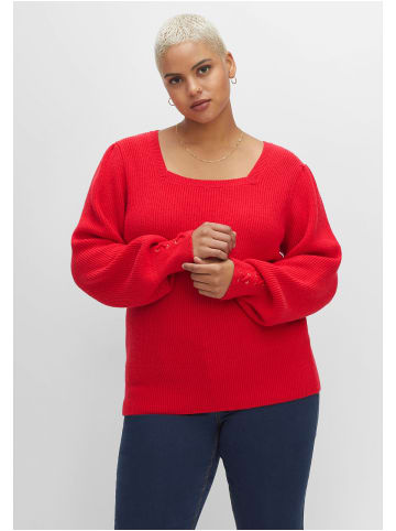 sheego by Joe Browns Pullover in mohnrot