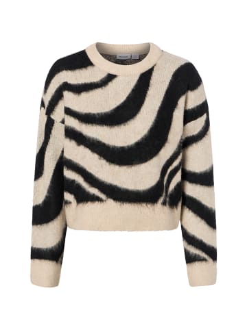 Noisy may Strickpullover NMSoff in beige schwarz - 0001