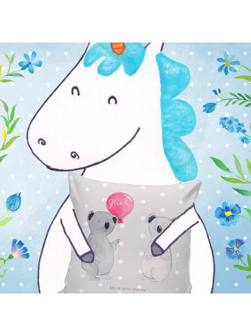Mr. & Mrs. Panda kuschelkissen 40x40 Koala Luftballon ohne Spruch in Grau Pastell