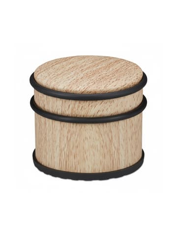 relaxdays 2x Türstopper in Holzoptik - ∅ 9,5 cm