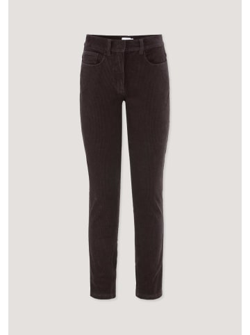 Hessnatur Hose Cord Slim Leg in schwarzbeere
