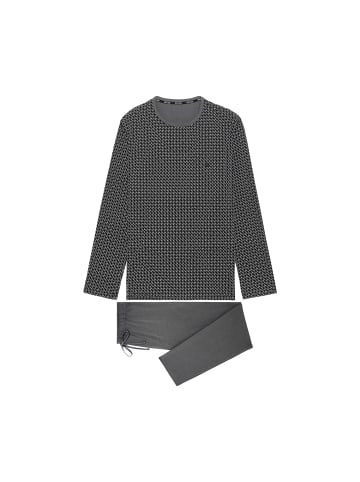 HOM Pyjama Waldorf Long Sleepwear in grey print