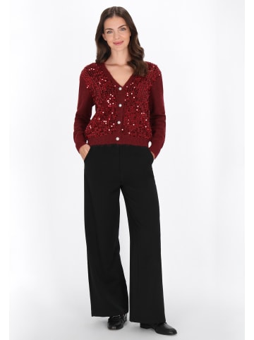 Usha Women Cardigan in burgundy