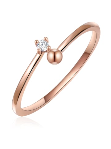 Glanzstücke München Ring Sterling Silber roségold Topas weiß in roségold