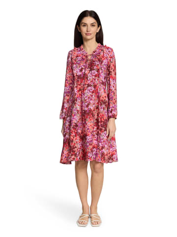 CARTOON Volantkleid mit Rüschen in Violett/Rot