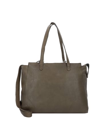 Cowboysbag Babell Schultertasche Leder 41 cm Laptopfach in olive