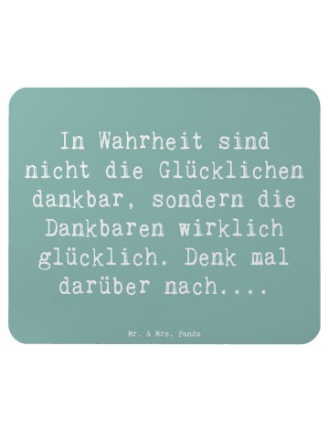 Mr. & Mrs. Panda Mousepad Spruch Dankbarkeit für kleine Dinge mi... in Meeresbrise
