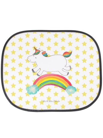 Mr. & Mrs. Panda Sonnenschutz Auto Einhorn Regenbogen ohne Spruch in Weiß