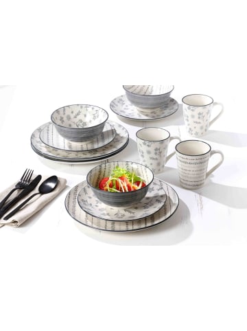 Ritzenhoff & Breker 6er Set Speiseteller Sendai Ranke ø 27 cm in grau