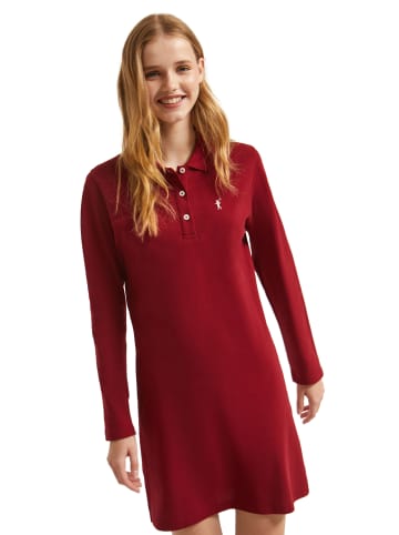 Polo Club Dress in Granatrot