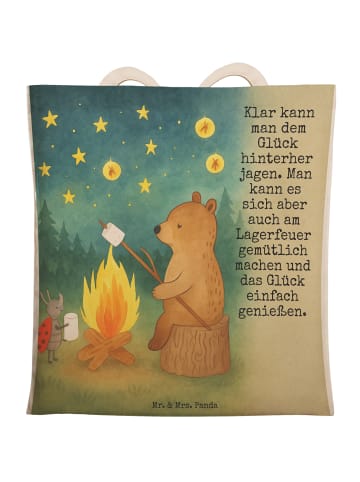 Mr. & Mrs. Panda Beuteltasche Bär & Marienkäfer Lagerfeuer Desig... in Weiß